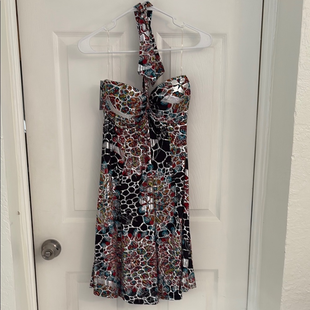 Multicolor Strapless Dress